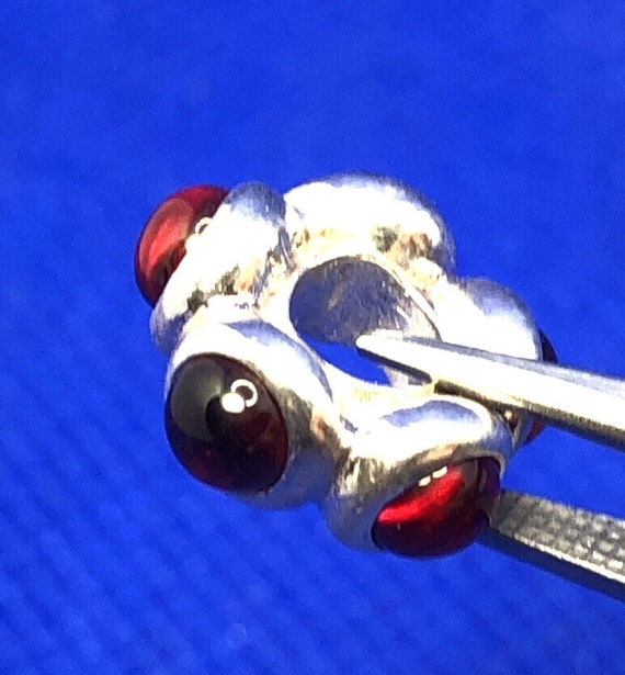 Retired PANDORA ALE 925 Sterling Silver Garnet Cabochon Bead Spacer Charm 790538 Etsy Ireland