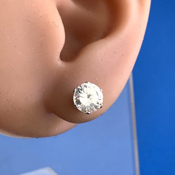 Orecchini in argento sterling 925 con zirconi cubici a forma di