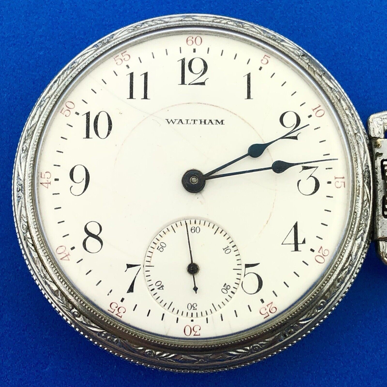 Waltham Silver Toned Open Face Grade 635 17j Model 1908 Waltham Silver Toned Open Face Grade 635 17j Model 1908