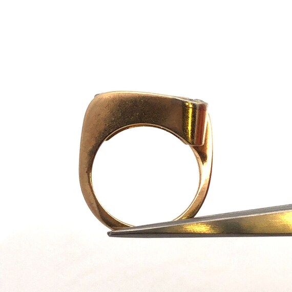 Designer 14K Yellow Gold Round Diamonds Modernist… - image 3