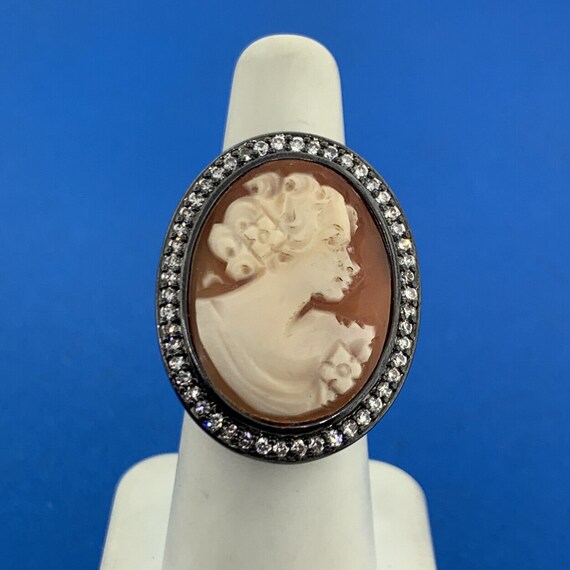 Designer Amedeo Scognamiglio Cameo Crystal Statement Cocktail Finger Ring Etsy