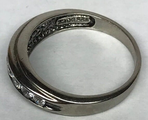 Unisex Sterling Silver 925 Cubic Zirconia Wedding… - image 7