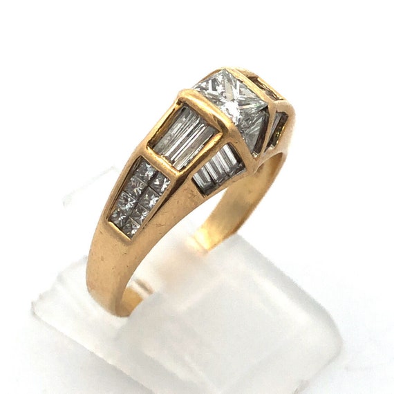 Designer 18K Yellow Gold Multi-Cut Diamond Modern… - image 4