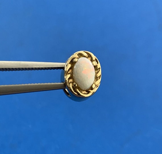 Designer 10K Yellow Gold Oval Opal Slide Bracelet… - image 1