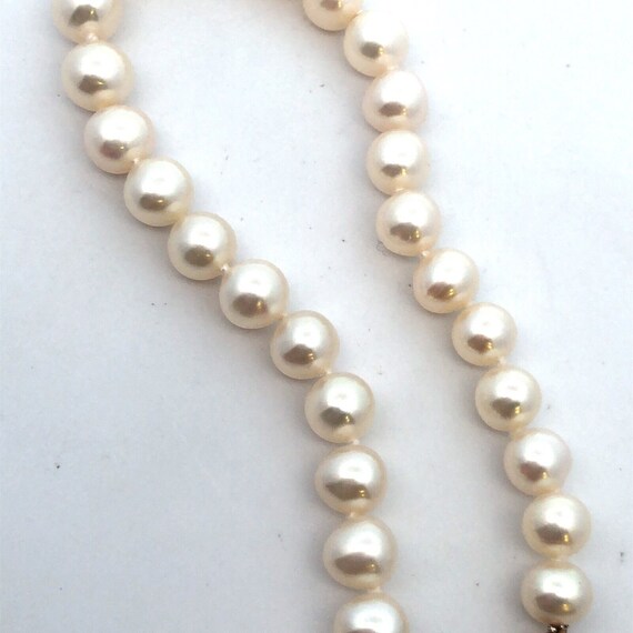 Designer JWL 14K Yellow Gold Knotted Round Pearl … - image 4