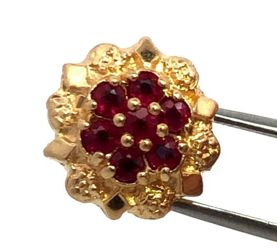 Designer 14K Yellow Gold Round Ruby Slide Bracele… - image 5