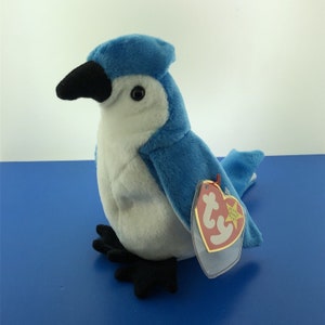 1997 TY Beanie Baby Rocket The Blue Jay Near Mint Condition Retired Errors- 4202