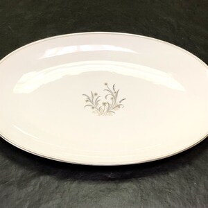 Retired Noritake Ardis China 14&quot; Platinum Tab Collectible Oval Serving Platter