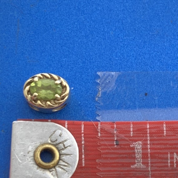 Designer 10K Yellow Gold Oval Peridot Slide Brace… - image 6