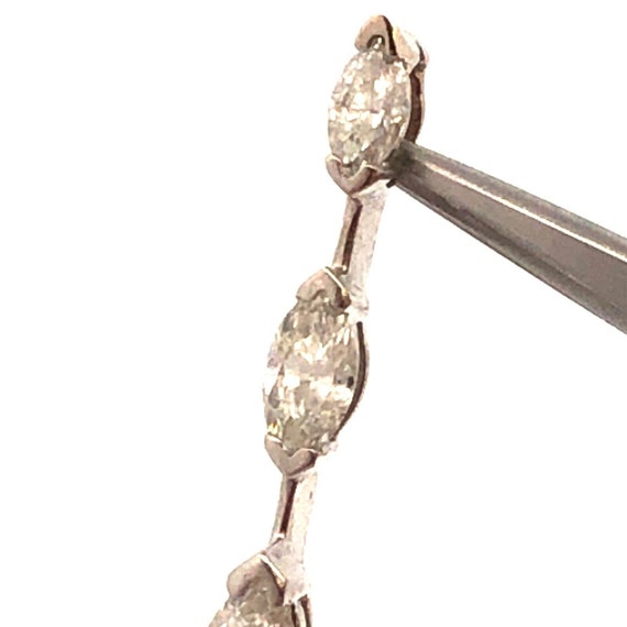 Designer 14K White Gold Marquise Diamond Annivers… - image 7