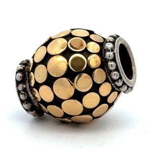 Designer John Hardy 925 Sterling Silber 18K Gelbgold Kleiner Punkt Dia Anhänger