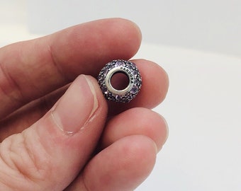 Authentic Pandora Light Pink Pave Lights Sterling Silver Bead