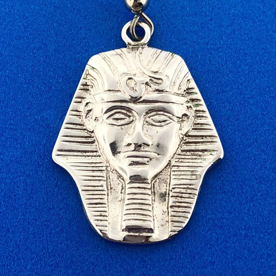 Designer STZ Silver Tone King Tut Sphinx Egyptian… - image 3