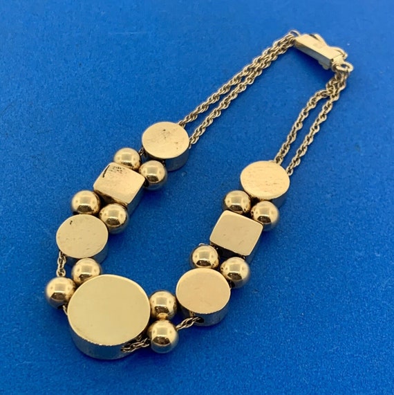 Designer 14K Yellow Gold Emerald Sapphire Double … - image 9