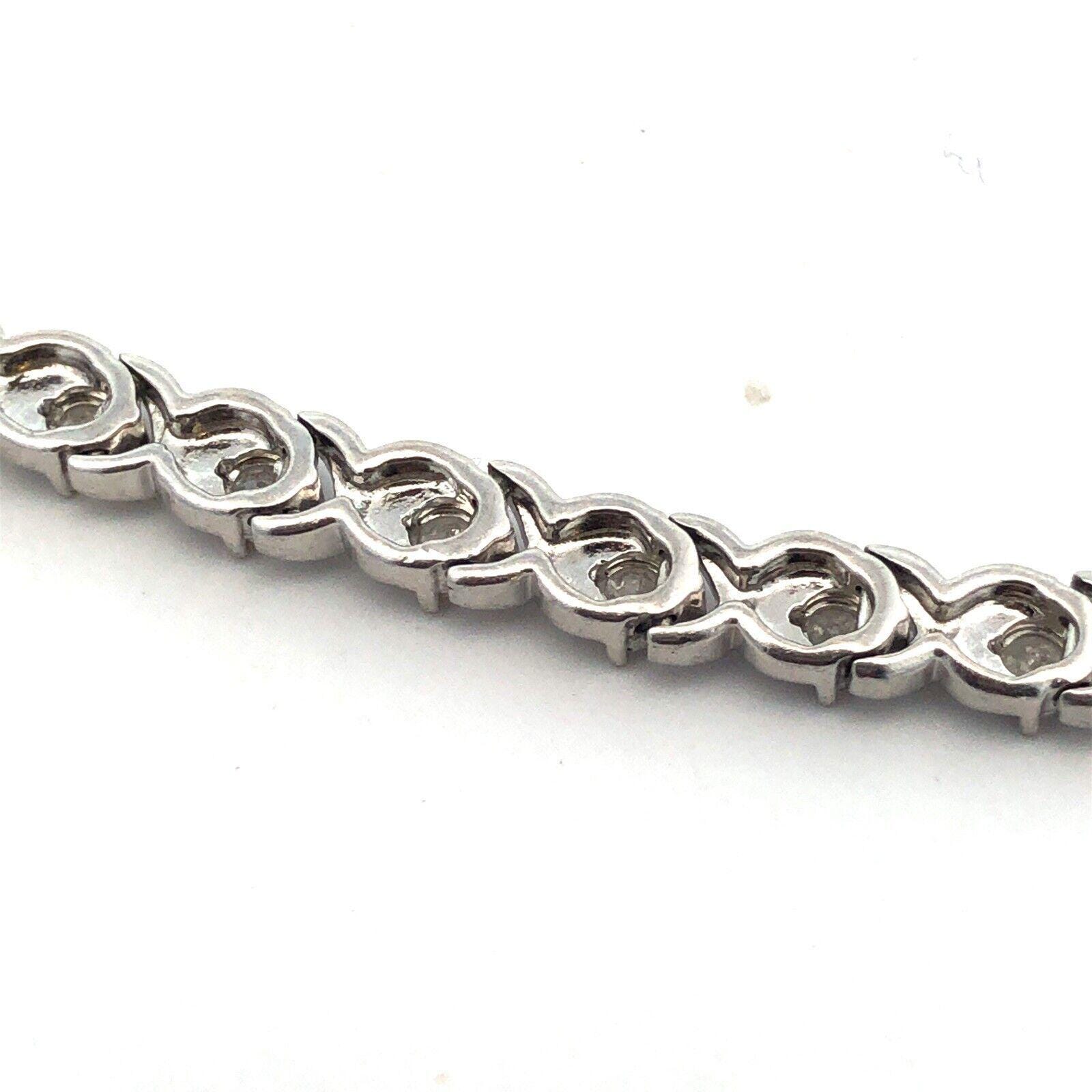 925 Sterling Silver Designer UD Round Diamond Infinity X & O