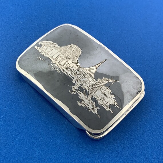 Vintage Sterling Silver SIAM NIELLOWARE Buildings… - image 2