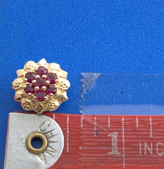 Designer 14K Yellow Gold Round Ruby Slide Bracele… - image 8