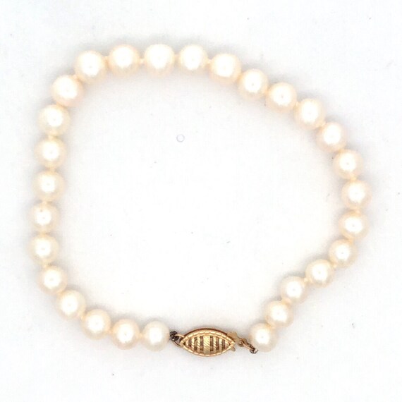 Designer JWL 14K Yellow Gold Knotted Round Pearl … - image 2