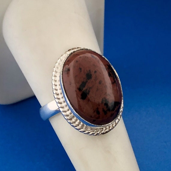 Fabulous Sterling Silver Oval Red Jasper Rejuvena… - image 1