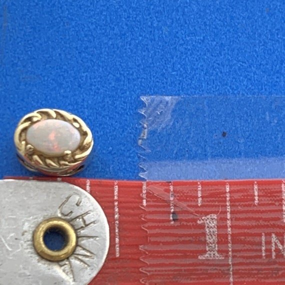 Designer 10K Yellow Gold Oval Opal Slide Bracelet… - image 6