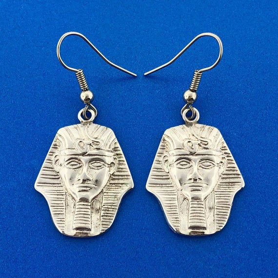 Designer STZ Silver Tone King Tut Sphinx Egyptian… - image 1