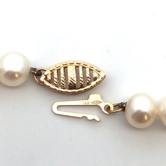 Designer JWL 14K Yellow Gold Knotted Round Pearl … - image 5