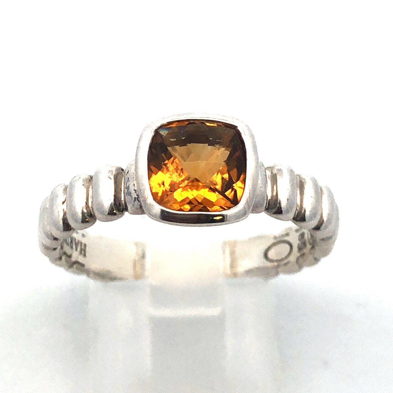 Designer John Hardy 925 Sterling Silver Cushion Cut Citrine Ring Etsy Canada