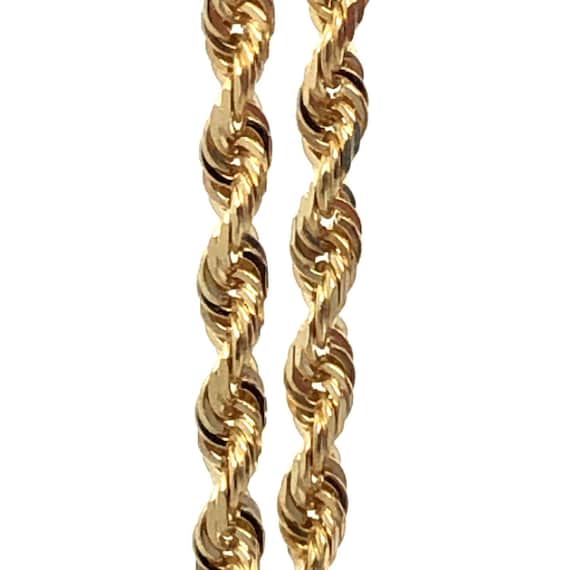デザイナー RCI 10K イエローゴールド 18インチ 3mm ロープチェーン