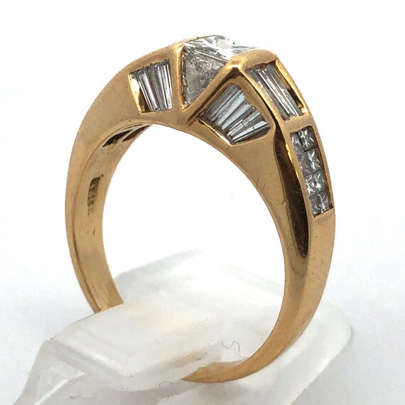 Designer 18K Yellow Gold Multi-Cut Diamond Modern… - image 5