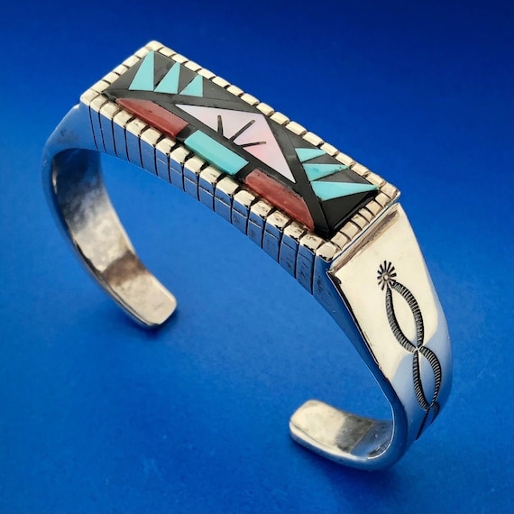 Rare Kee Montoya Vintage Native American Navajo Turquoise Sterlling Silver Bracelet Rare Kee Montoya Vintage Native American Navajo Turquoise Sterlling Silver Bracelet