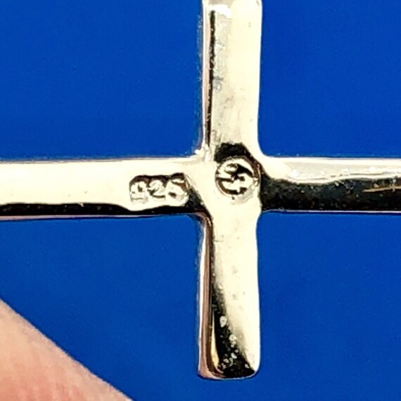 Designer Sterling Silver Curved Cross Religious C… - image 10