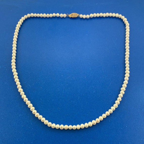 Designer RTI 10K Yellow Gold White Pearl Beaded Ne