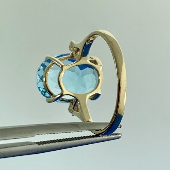 デザイナーブルートパーズ＆ダイヤモンドアクセント14Kイエロー