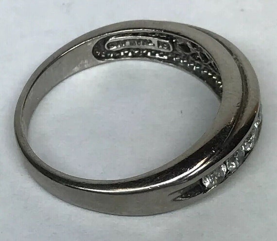 Unisex Sterling Silver 925 Cubic Zirconia Wedding… - image 6
