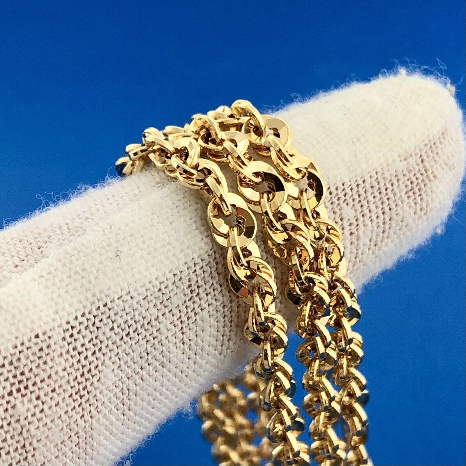 Bracciali Da Uomo Maglia In Oro In Oro Giallo - Foto 5