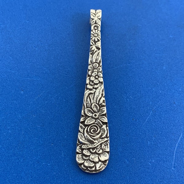 Vintage Kirk & Sons 925 Sterling Silver Repousse Pattern Spoon Pendant