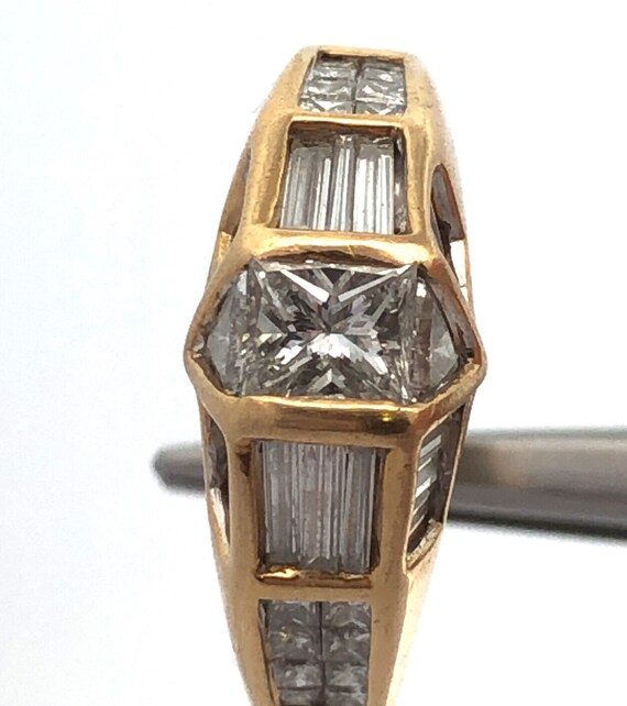 Designer 18K Yellow Gold Multi-Cut Diamond Modern… - image 7