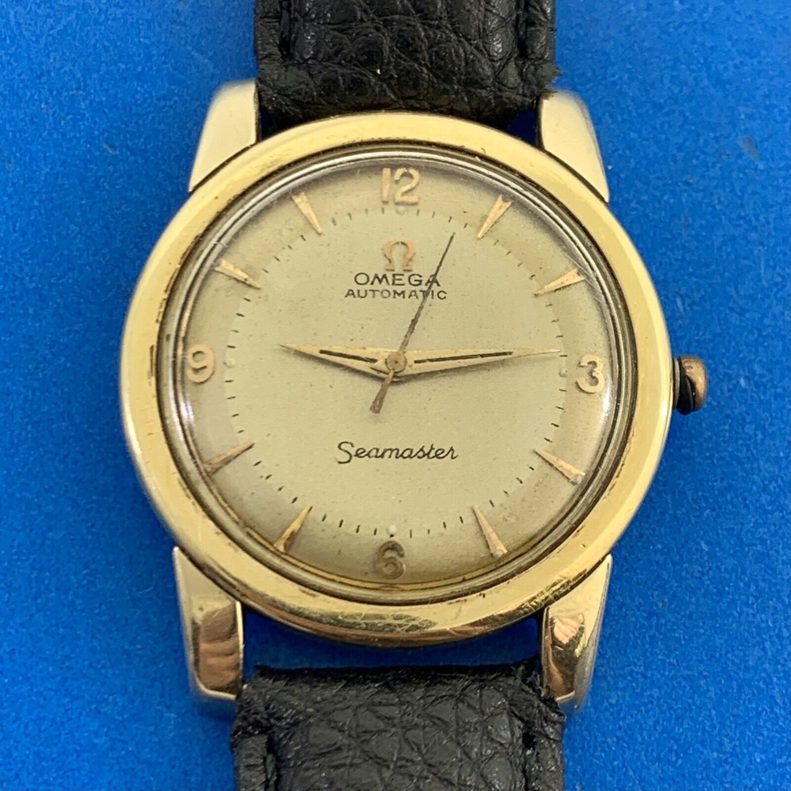 Mid Century Omega Automatic Seamaster Gold Toned Non Working Parts Only Watch Etsy