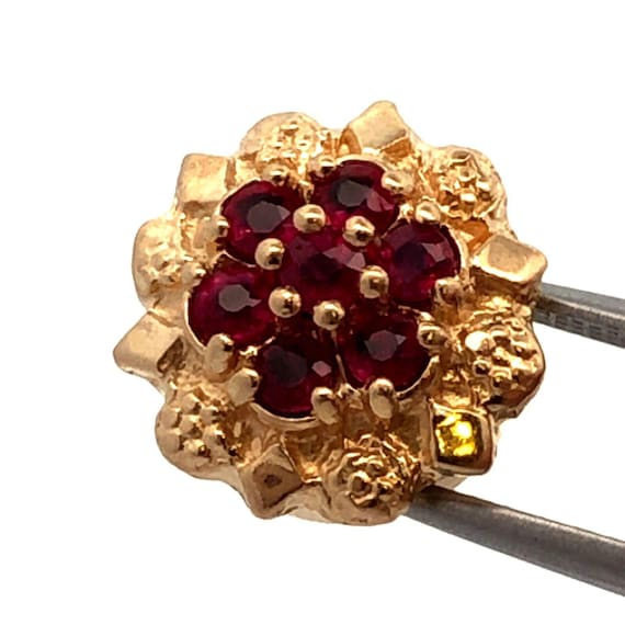 Designer 14K Yellow Gold Round Ruby Slide Bracele… - image 4