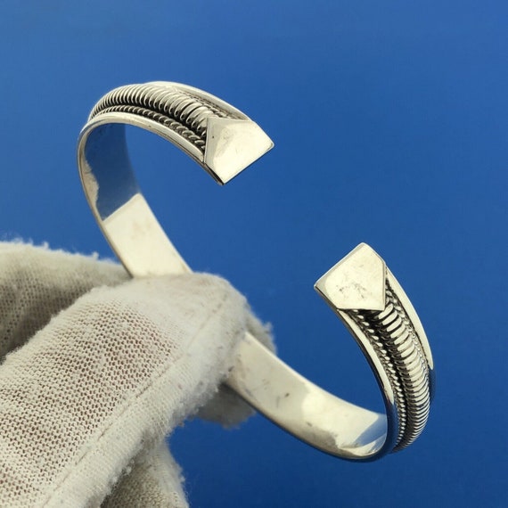 Designer Sterling Silver 925 Ribbed Cable Polishe… - image 6