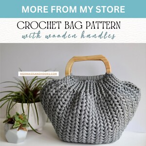 Padrão de bolsa de crochê com alças, padrão de bolsa de crochê com fio de camiseta, padrão de bolsa de crochê com fio de camiseta, padrão de bolsa de crochê fácil imagem 13