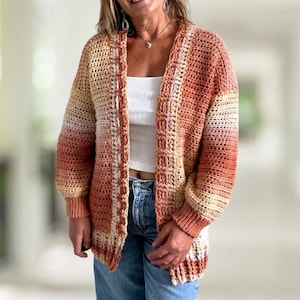 Crochet Cardigan Pattern Women, Patchwork Cardigan Pattern, Oversized Crochet Cardigan Pattern, Easy Crochet Cardigan Pattern, XS to 5XL