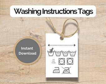 Crochet Tags for Handmade Items, Handmade Tags for Crochet, Crochet Care Tags, (Digital Download)