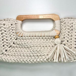Padrão de bolsa de crochê com alças, padrão de bolsa de crochê com fio de camiseta, padrão de bolsa de crochê com fio de camiseta, padrão de bolsa de crochê fácil imagem 8