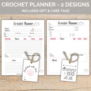 Crochet Planner, Digital and Printable Crochet Project Planner journal, Printable Digital Journal for Patterns, Crochet Project Tracker