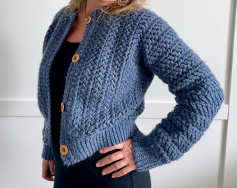 Crochet Cardigan Pattern for Women, Chunky Cardigan Crochet Pattern, Easy Crochet Cardigan Pattern
