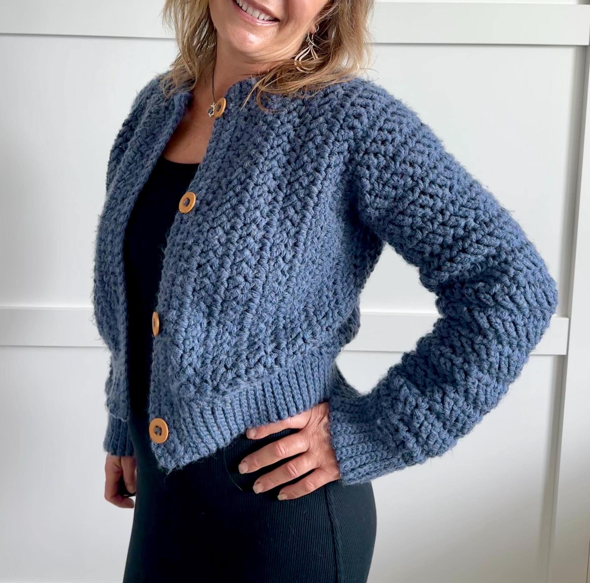 Crochet Cardigan Pattern for Women, Chunky Cardigan Crochet Pattern ...