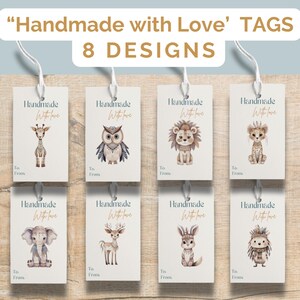 Gehäkelte Tags für handgemachte Einzelteile, druckbares handgemachtes Tag, druckbares handgemachtes mit Liebe häkeln Projektanhänger, häkeln Projektanhänger, handgemachter Anhänger zum Stricken