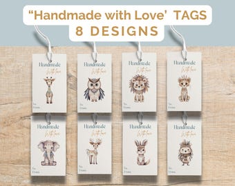 Crochet Tags for Handmade Items, Handmade Tags for Crochet, Crochet Care Tags, (Digital Download)