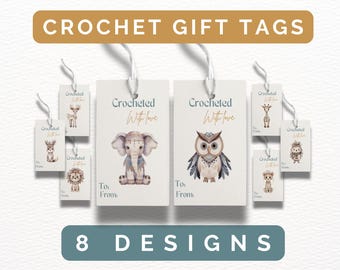 Crochet Tags for Handmade Items, Handmade Tags for Crochet, Crochet Care Tags, (Digital Download)